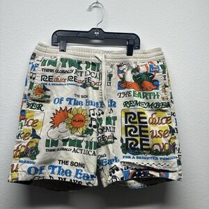 VANS Eco Positivity Graphic Print 7" Skateboard Shorts Frog Mens Size Medium